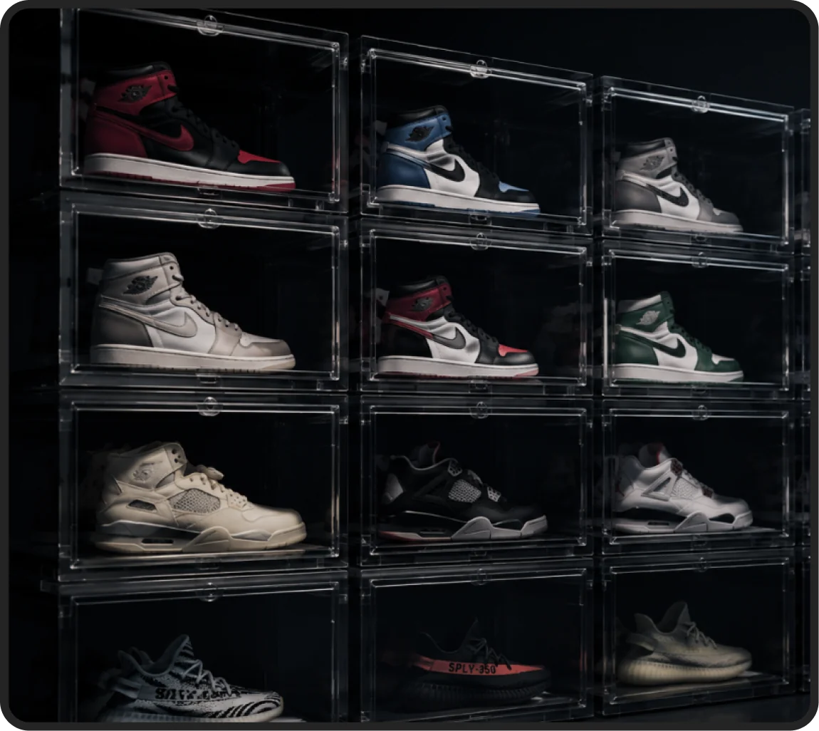 A sneaker displayed inside the SOLE Capsule
